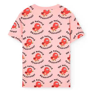 The Animals Observatory - Rooster T-Shirt Chicks Organic Cotton | Pink