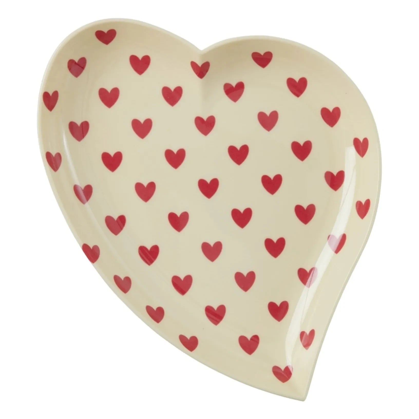Rice - Melamine Plate Hearts | Cream