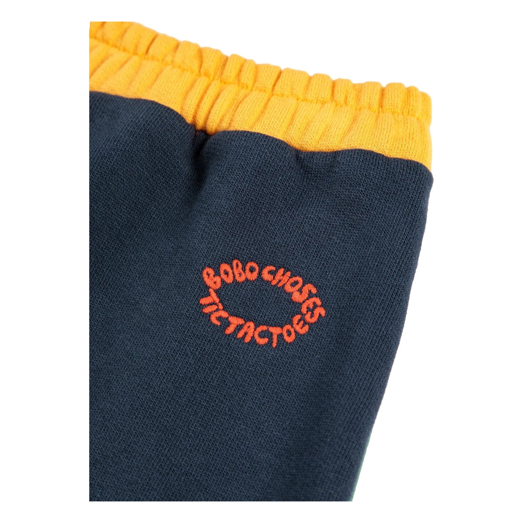 Bobo Choses - Organic Cotton Joggers with Color Blocks | Navy Blue