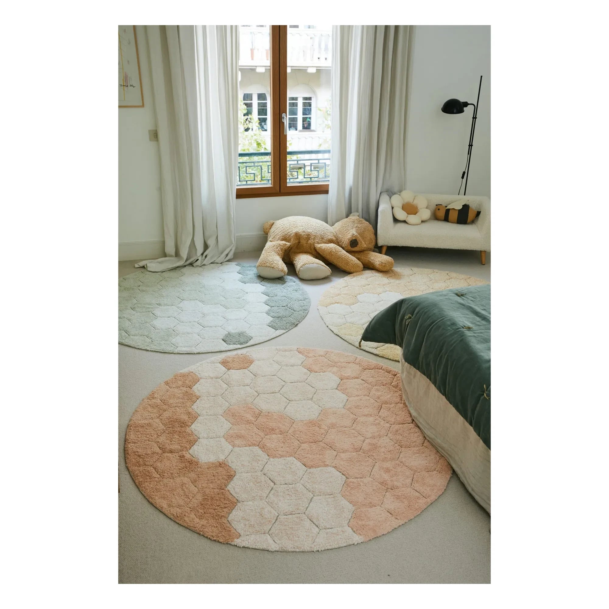 Lorena Canals - Honeycomb Round Rug | Pink
