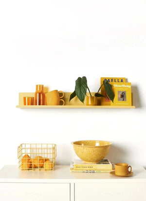 Mustard Made - Ledge Metal Wall Shelf | Pale Yellow