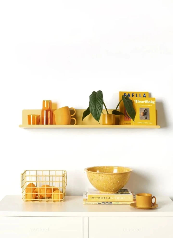 Mustard Made - Ledge Metal Wall Shelf | Pale Yellow