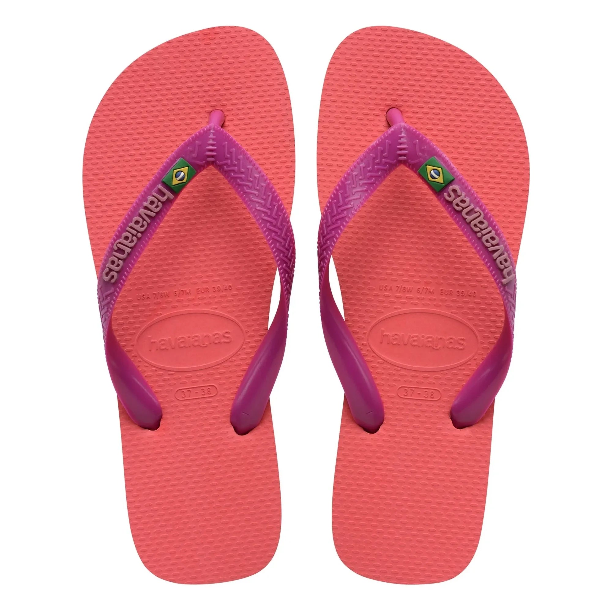 Havaianas - Brasil Logo flip flops | Coral