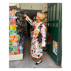 SISSEL EDELBO - Pink White Swan Coat | White