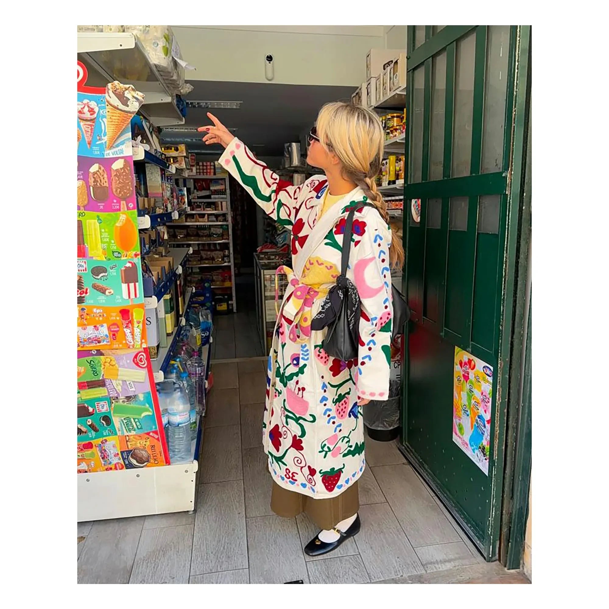 SISSEL EDELBO - Pink White Swan Coat | White