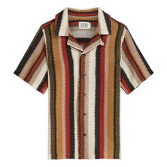 Scotch & Soda - Striped Mesh Shirt | Red
