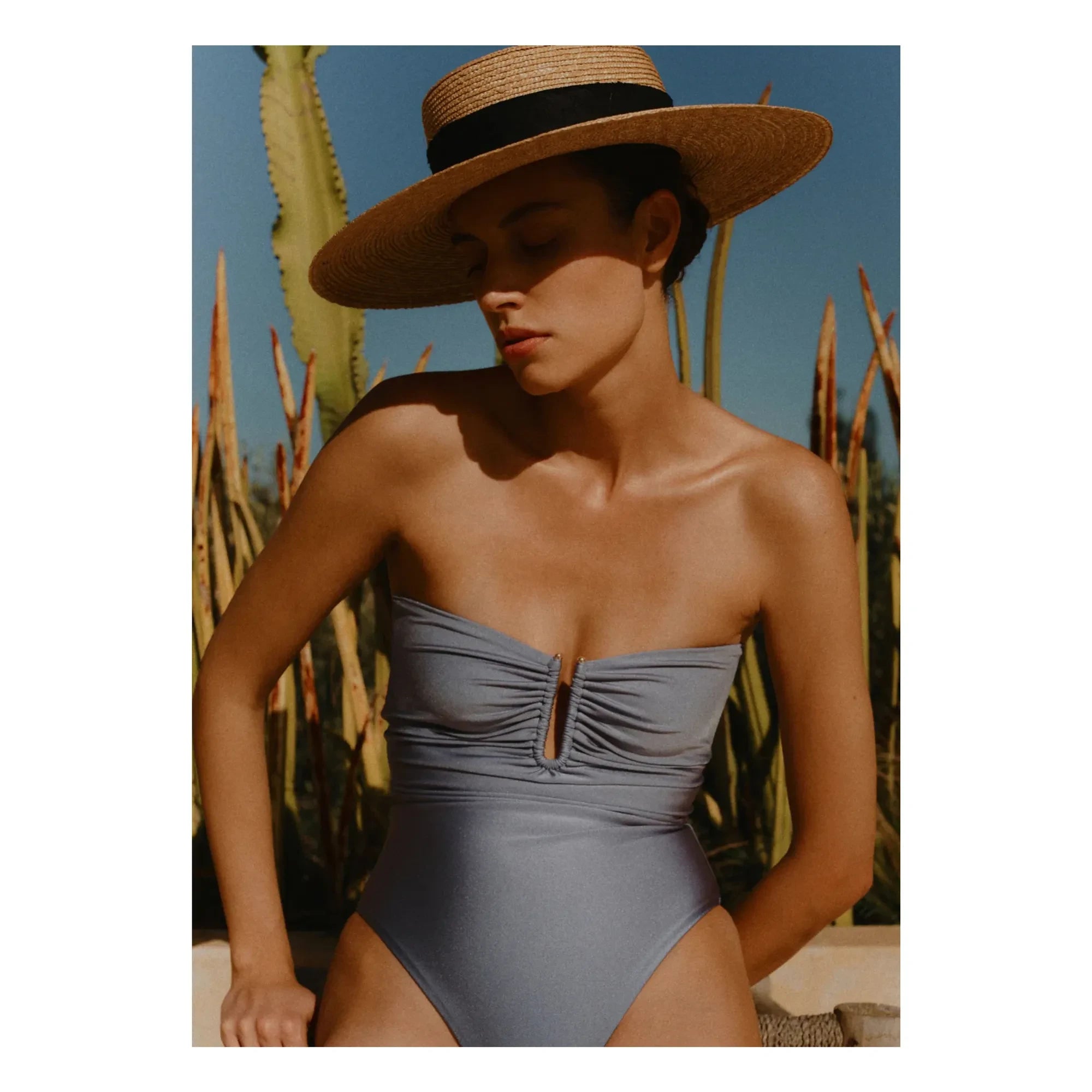 Vanessa Sposi - Le Loop Metal One-Piece Swimsuit | Light Blue