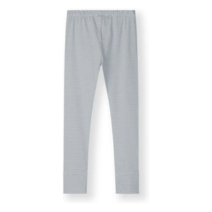 Gray Label - Striped Organic Cotton Leggings | Ice Blue