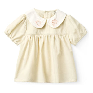 Copenhagen Colors - Ruffled Blouse Claudine Collar Organic Cotton | Cream