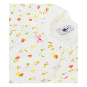 Petit Bateau - Fruit Print Romper Pajamas | Ecru