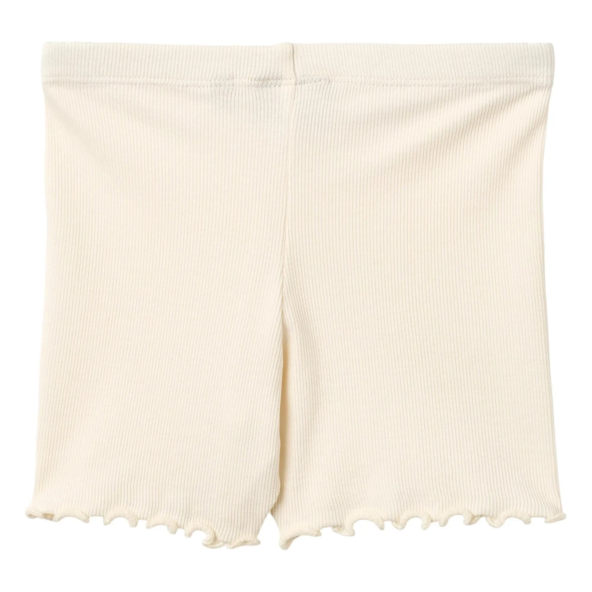 Wheat - Cine-Ribbed Organic Cotton Shorts | Cream