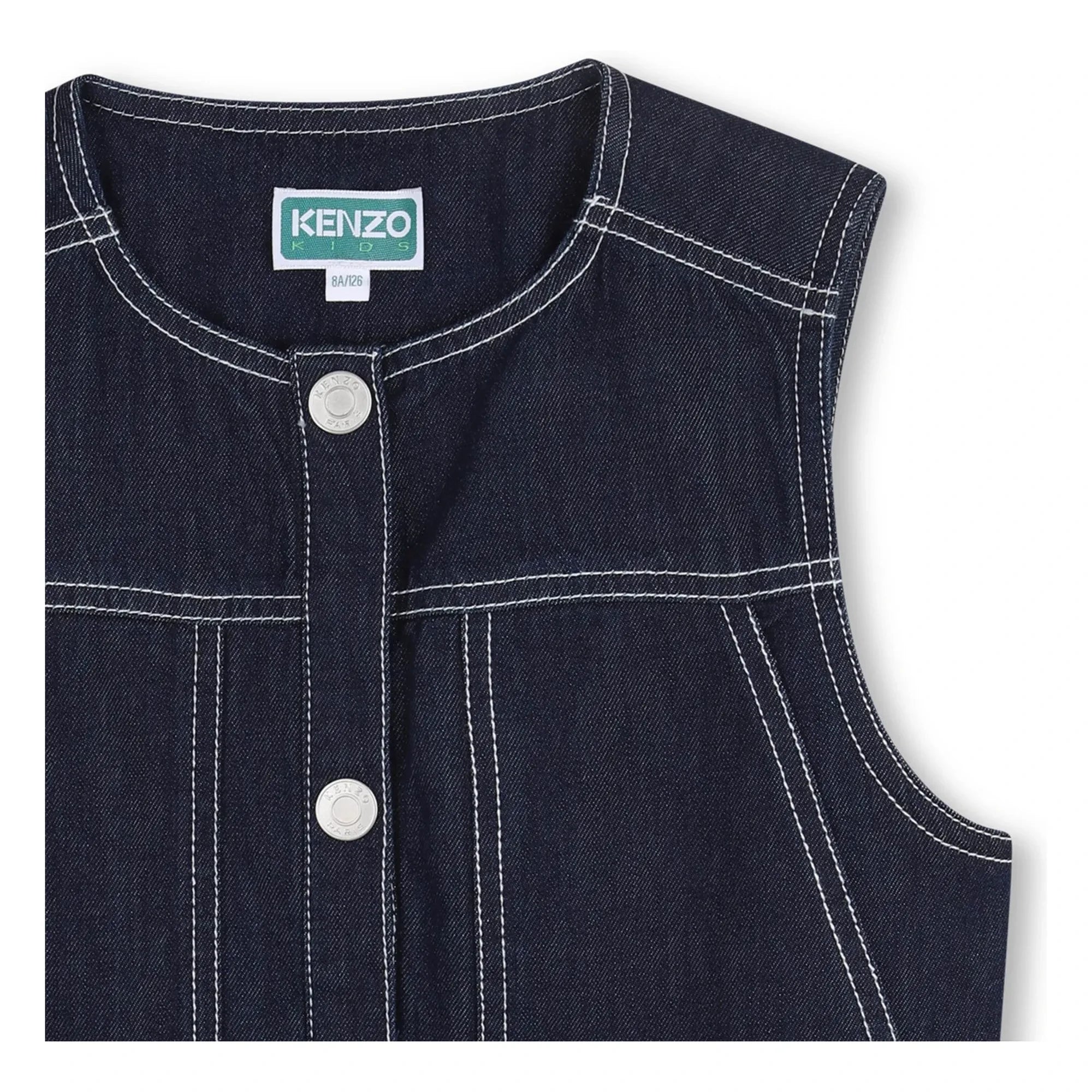 Kenzo - Kenzo Garden Sleeveless Denim Jacket | Dark Blue