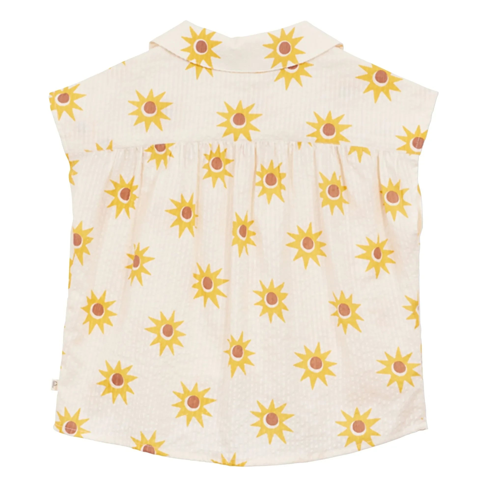 Arsène et Les Pipelettes - Soleils Seersucker Shirt | Ecru