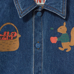 Tinycottons - Pommes Denim Ceket | Mavi