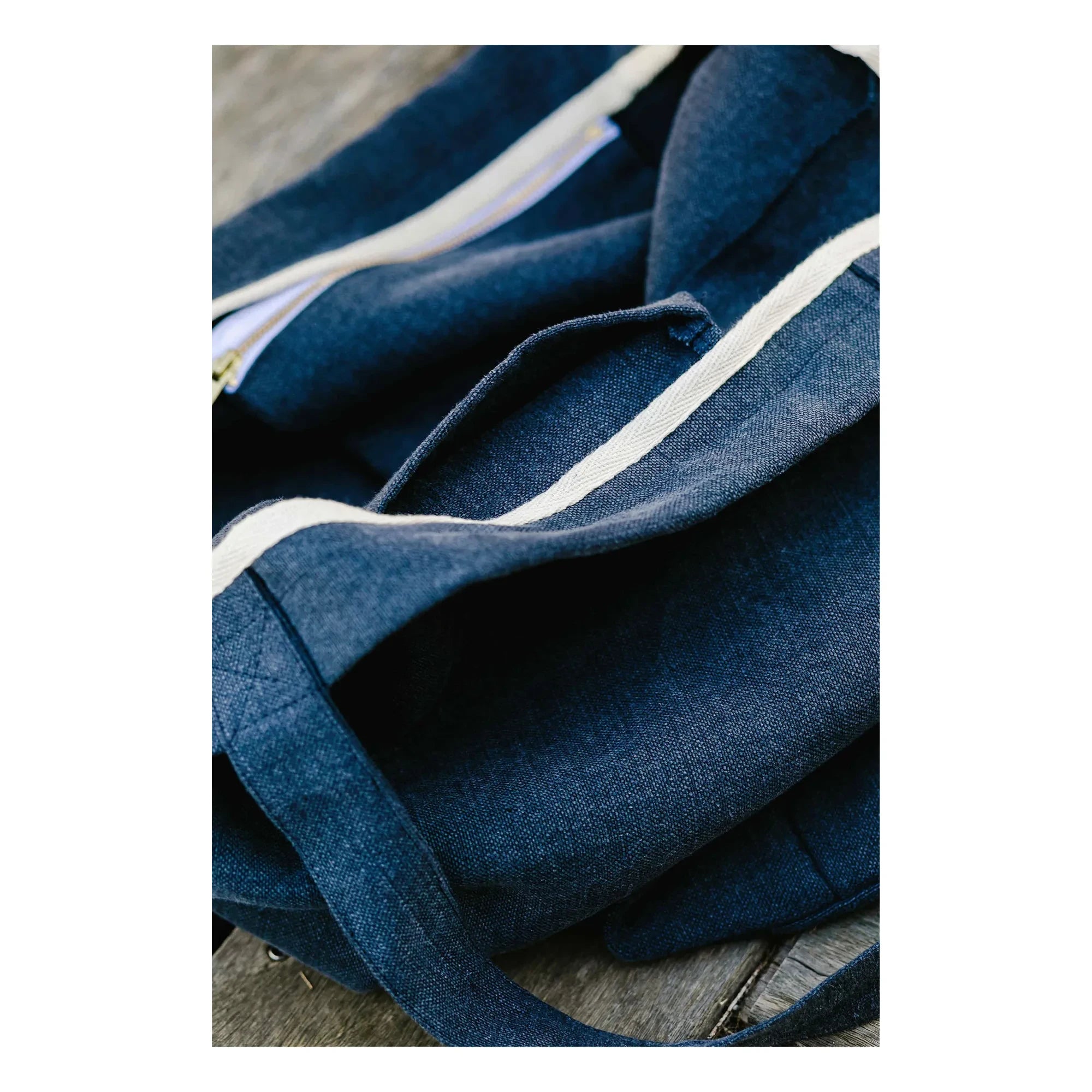 Adorna - Linen Tote Bag | Navy Blue