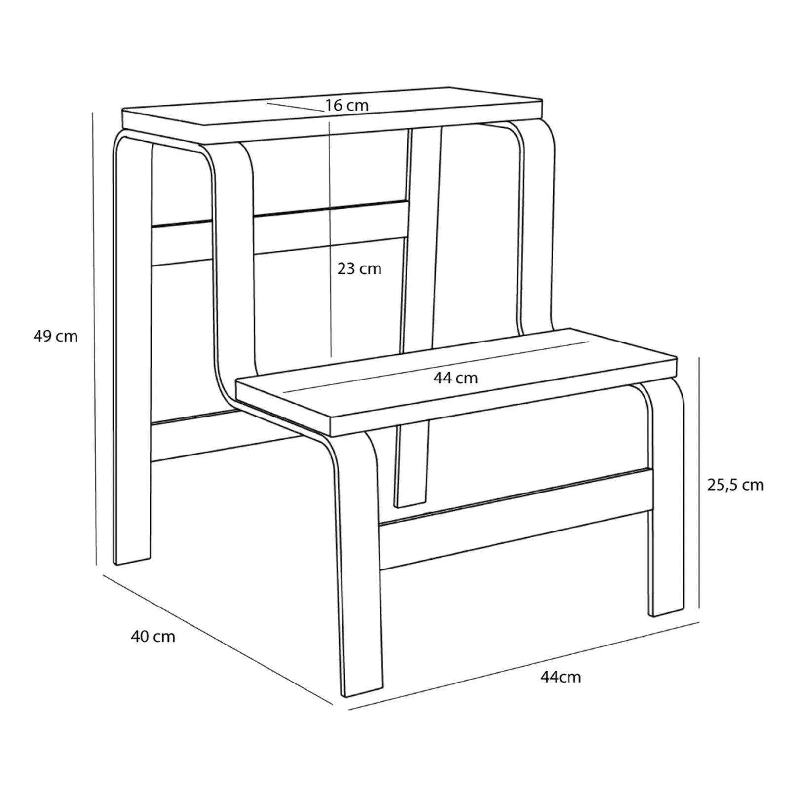 Hübsch - Step Stool | Brown