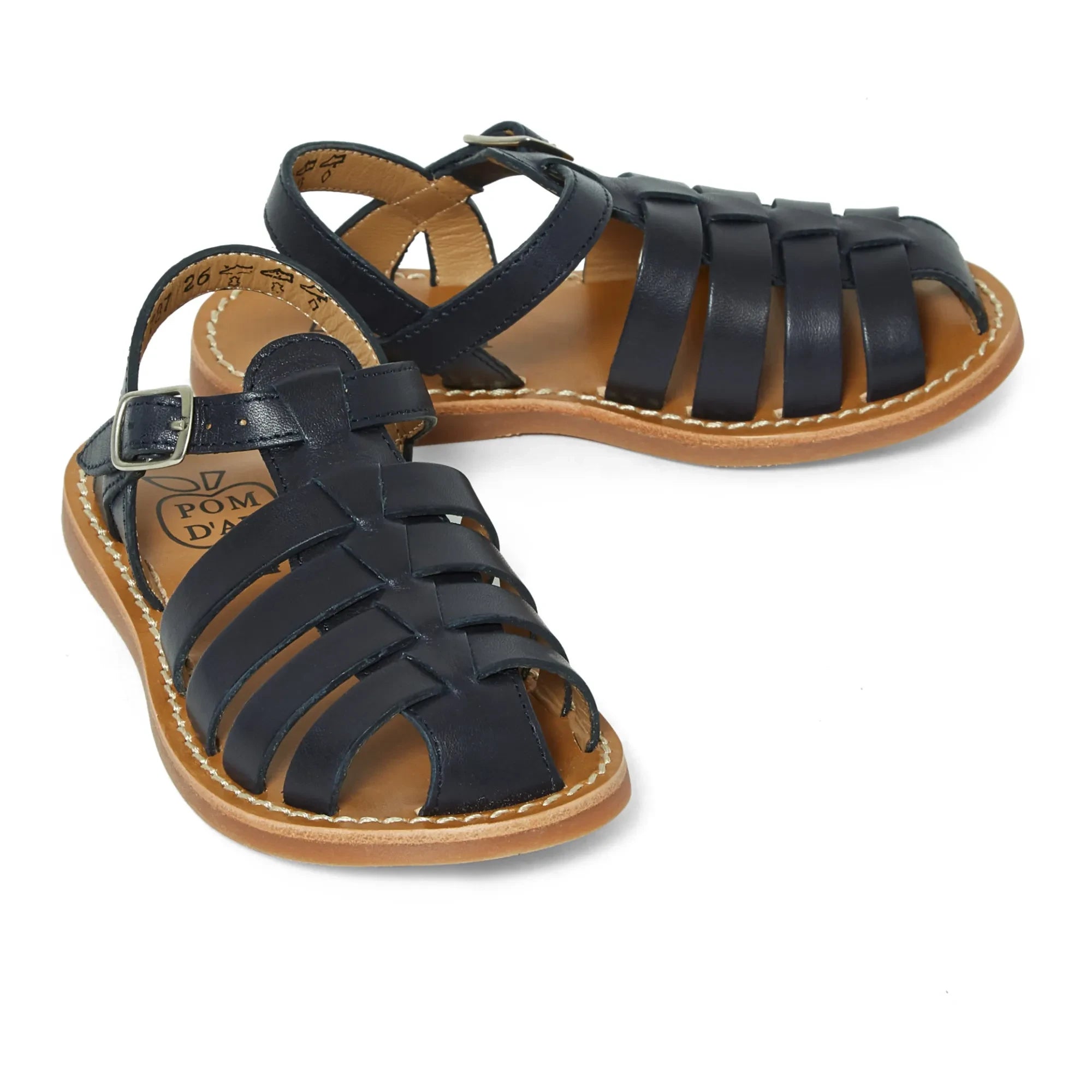 Pom d'Api - Dad Stitch Beach Sandals | Navy Blue