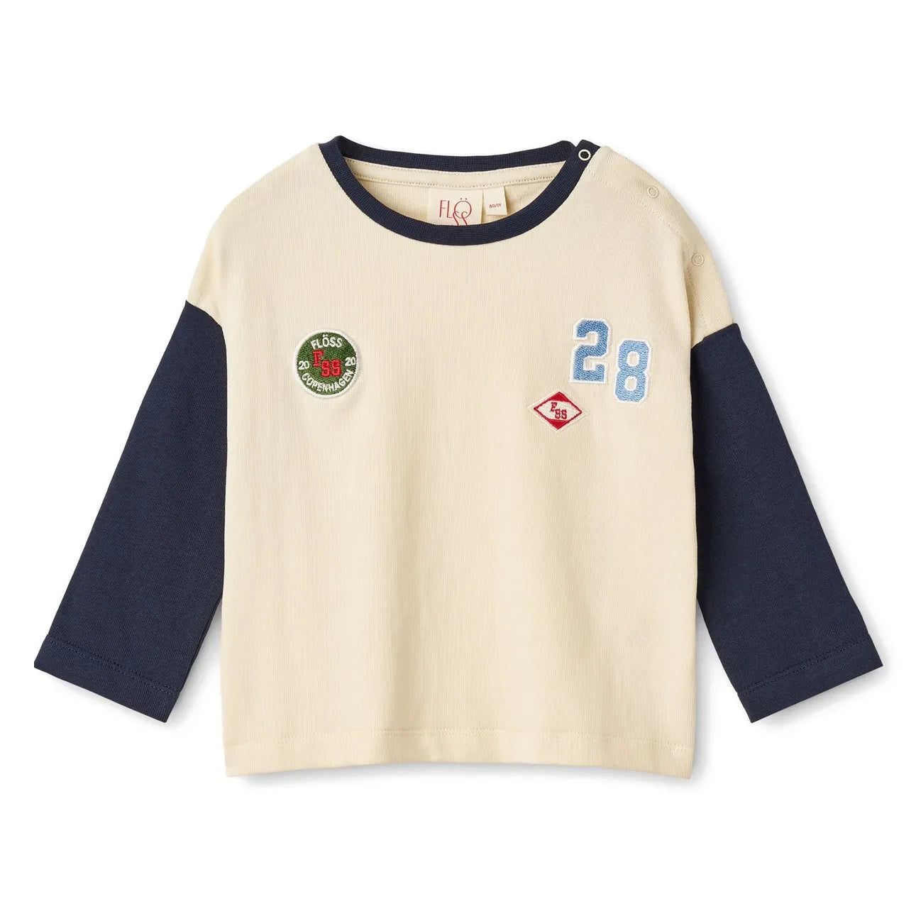 Flöss - Eskil Patch Tişört | Krem