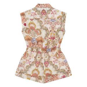 Zimmermann - Daytime Jumpsuit Shorts with Floral Pattern | Cream