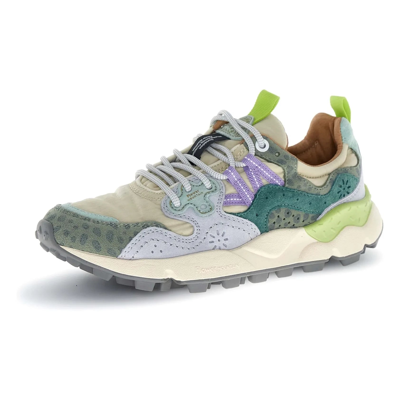Flower Mountain - Yamano 3 Leopard Suede and Nylon Sneakers | Gray Blue