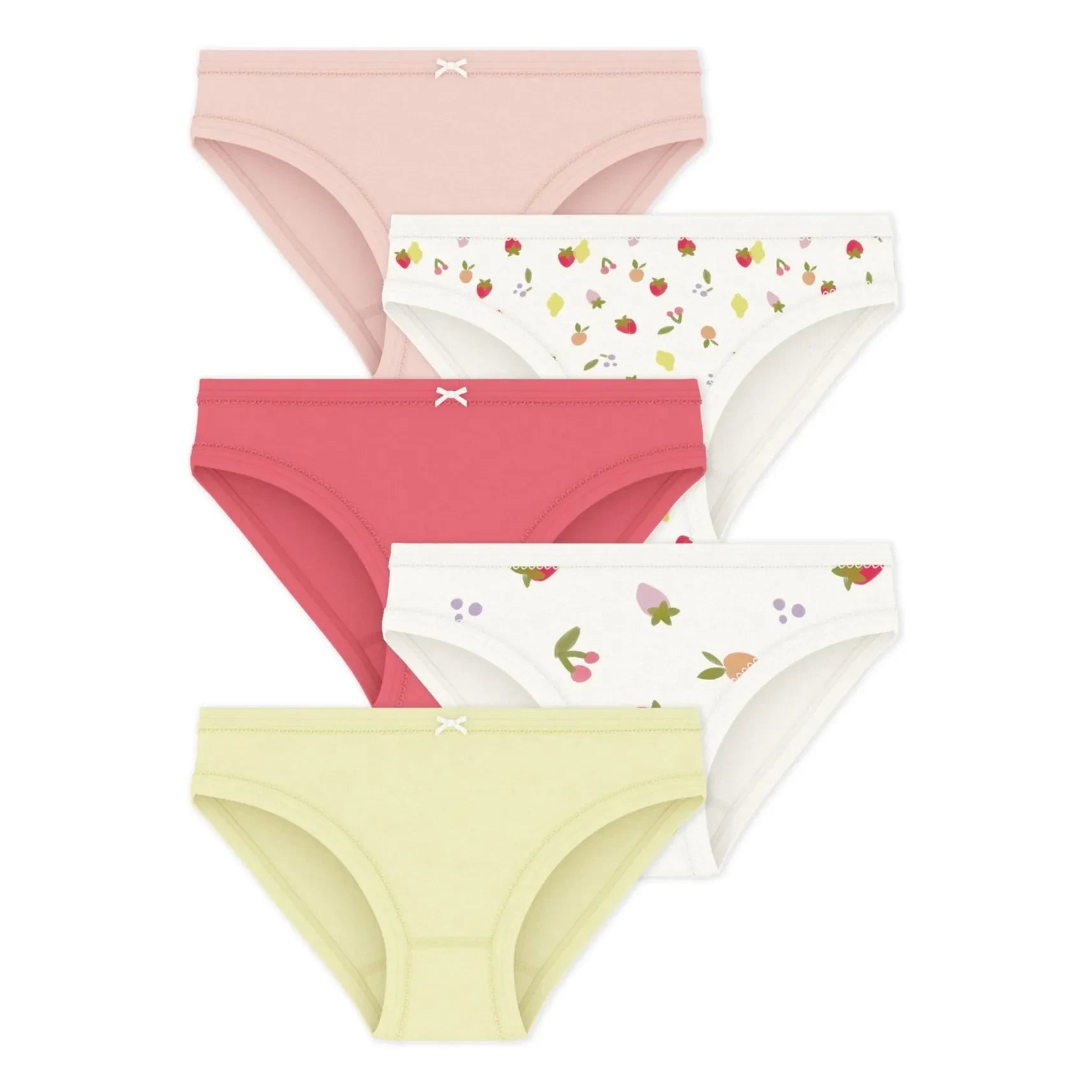 Petit Bateau - Batch 5 Fruit Underwear | Pink