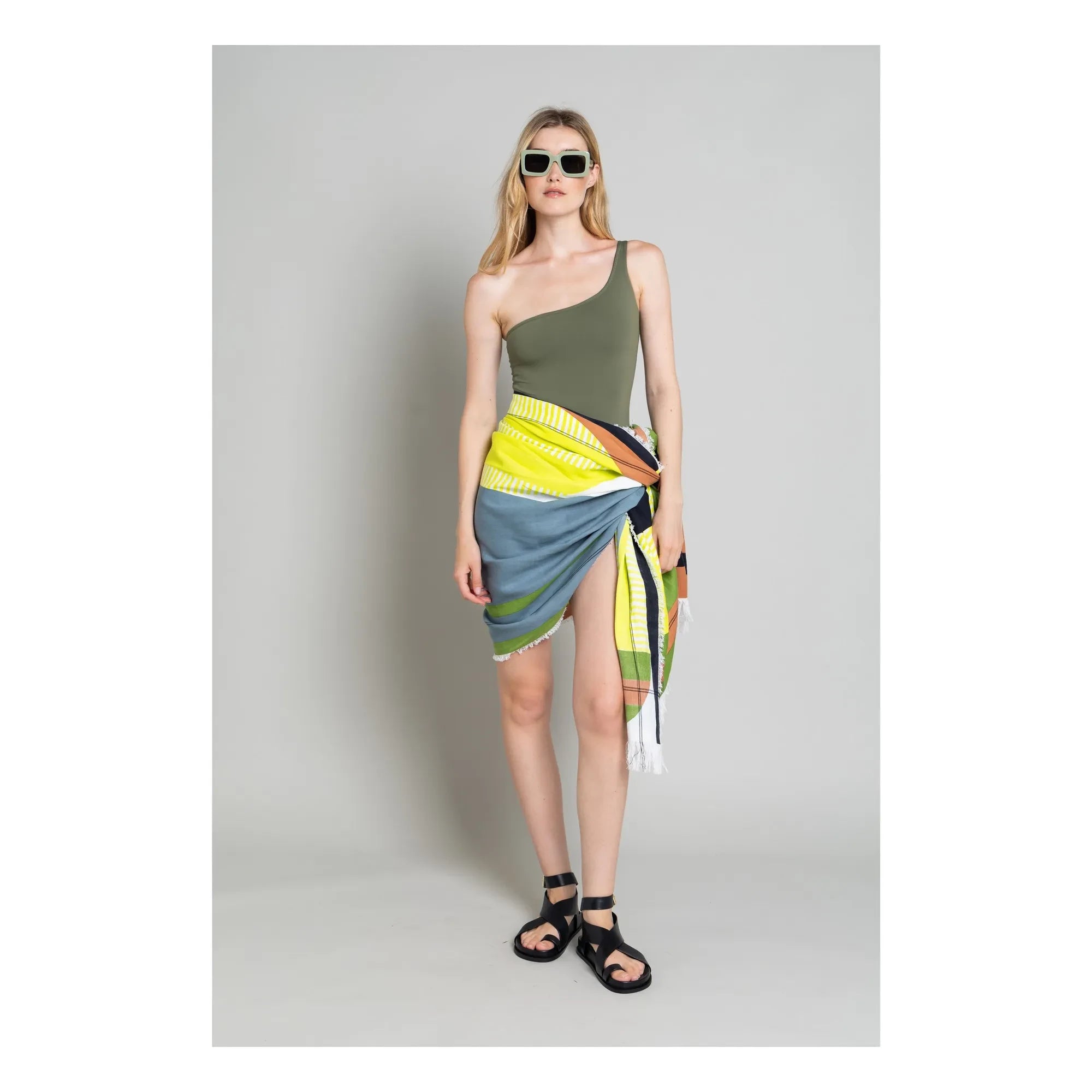 Smallable Woman - Janet Asymmetrical One-Piece Swimsuit | Light Khaki