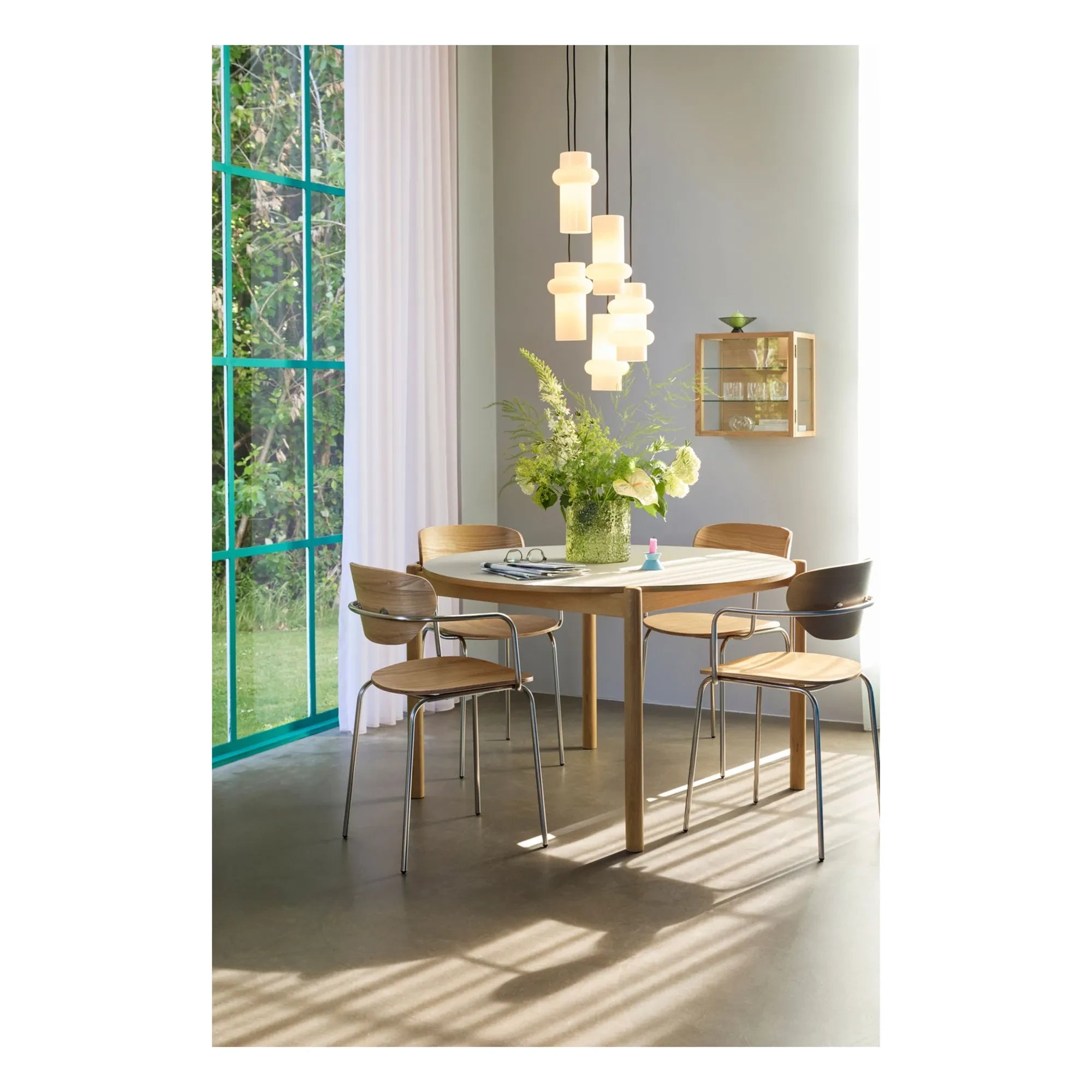 Hübsch - Glass Pendant Pill Top | White