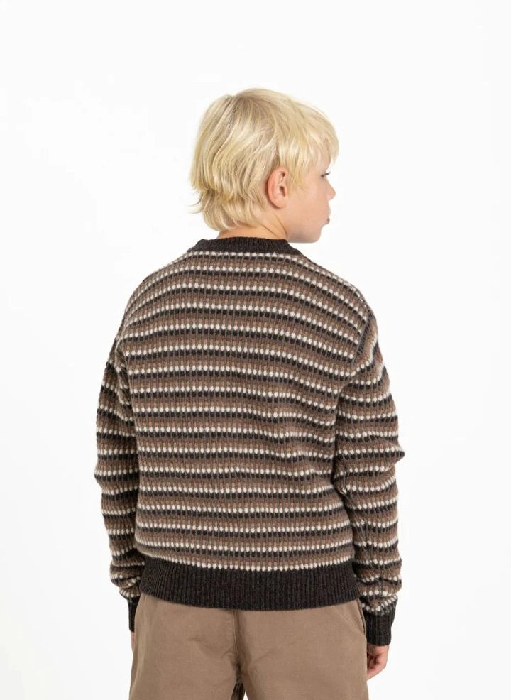 Finger in the nose - Mathis Jacquard Merino Wool Sweater | Brown