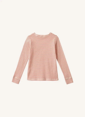 Caramel - Kishon Striped Baby T-Shirt | Red