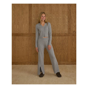 Rylee + Cru - Ribbed Knit Vest | Gray Blue