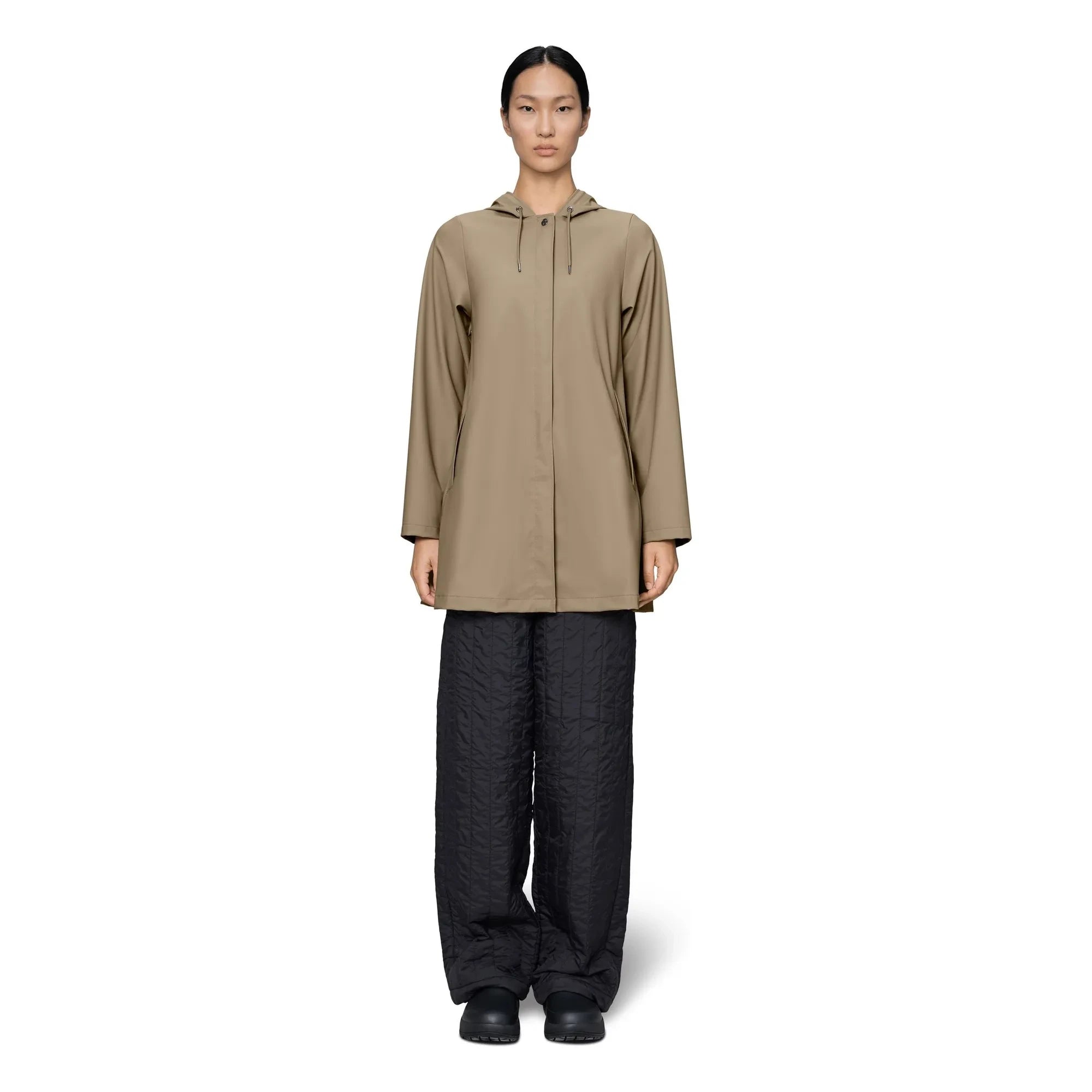 Rains - A-Line W3 Ceket | Koyu Bej