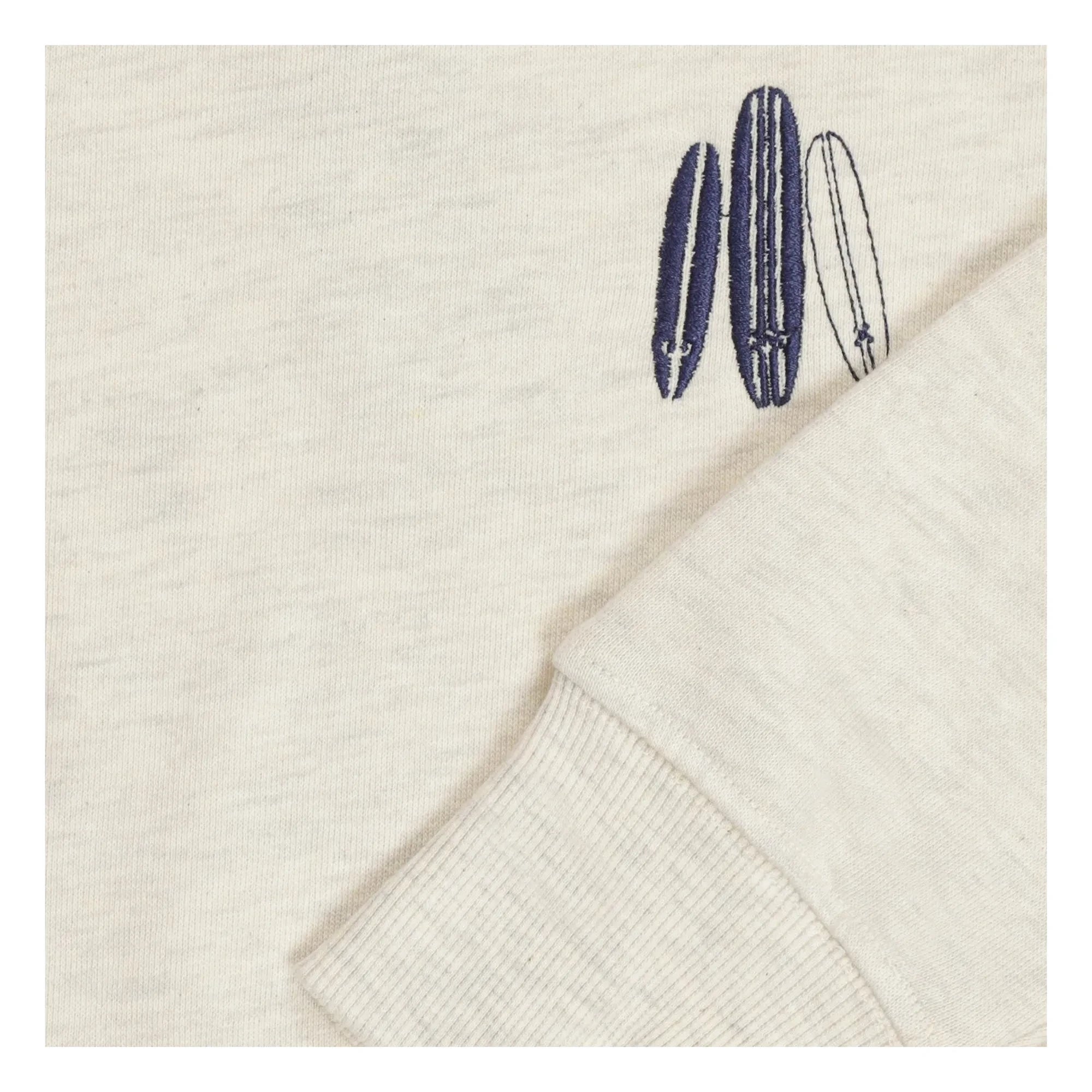 Tumble N'Dry - Oversized Seashore Organic Cotton Sweatshirt | Heather White