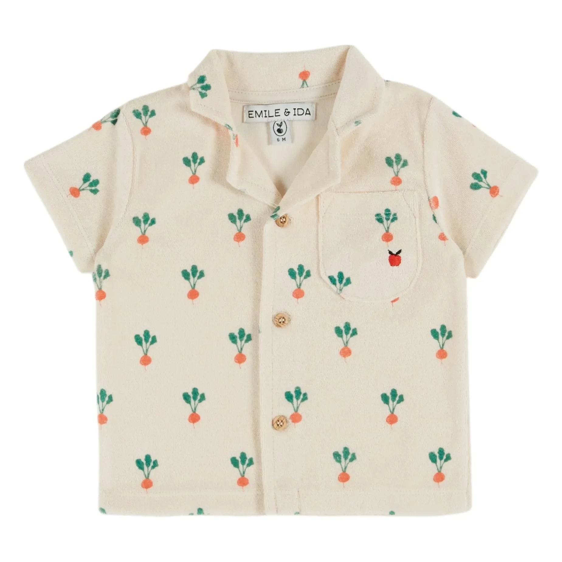 Emile et Ida - Organic Cotton Turnip Sponge Shirt | Cream