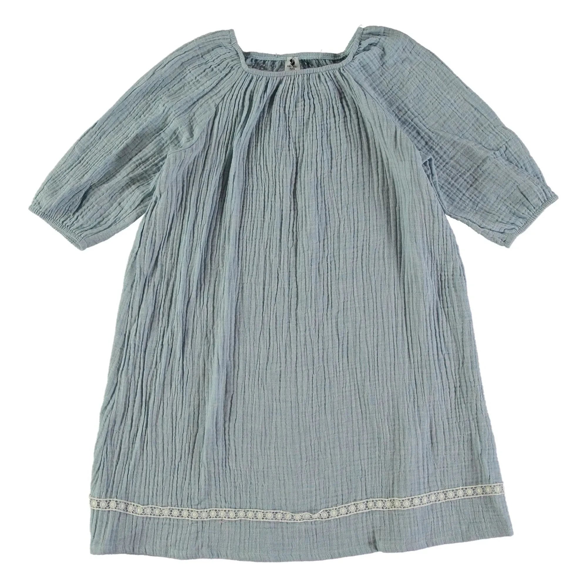 Risu Risu - Ostuni Organic Cotton Nightgown | Light Blue