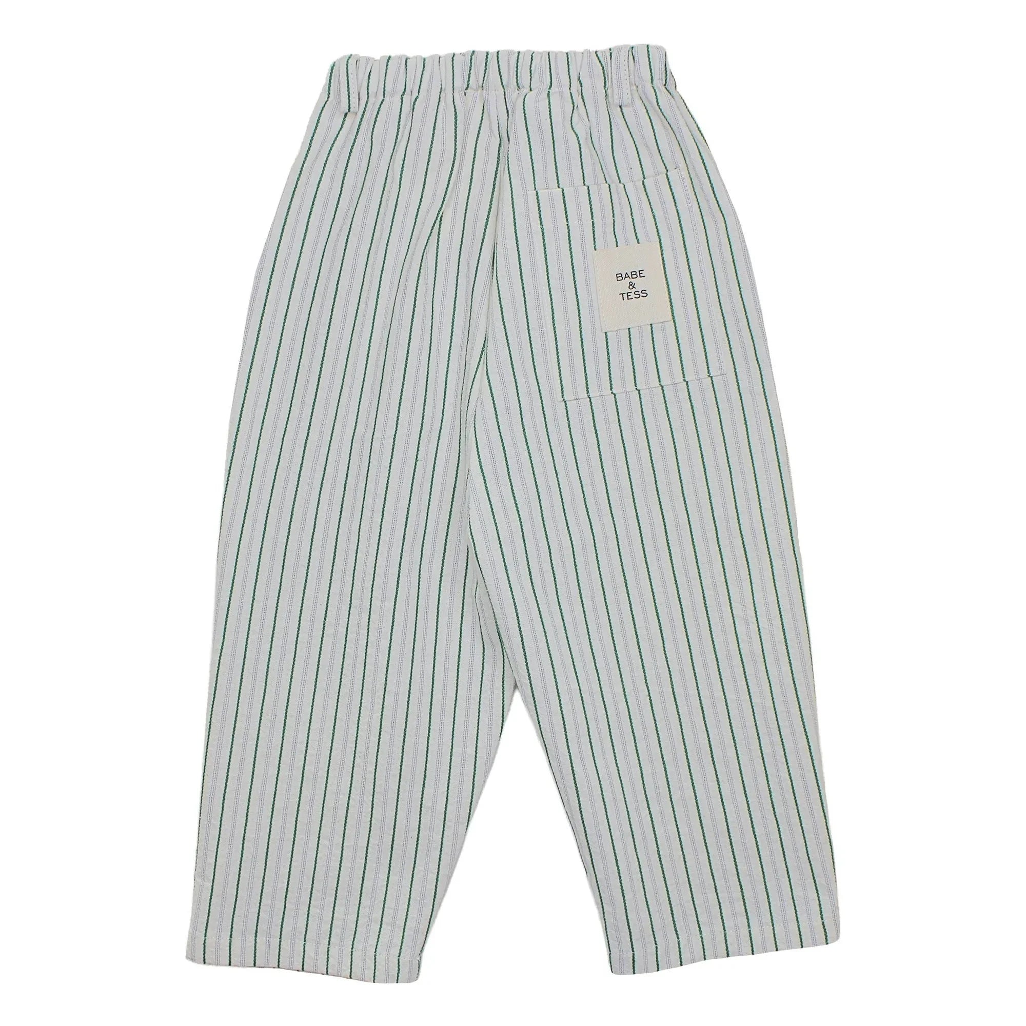 Babe & Tess - Tommaso Striped Pants | Green