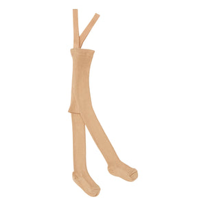 Silly Silas - Organic Cotton Striped Suspender Tights | Frosted Brown