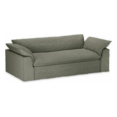 HKliving - Nomad 3-Seater Linen Sofa | Khaki