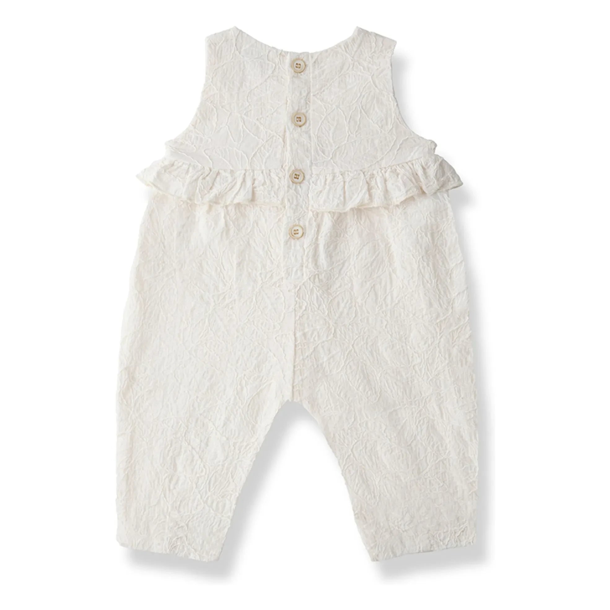 1+ in the family - Siurana embroidered salopette | White