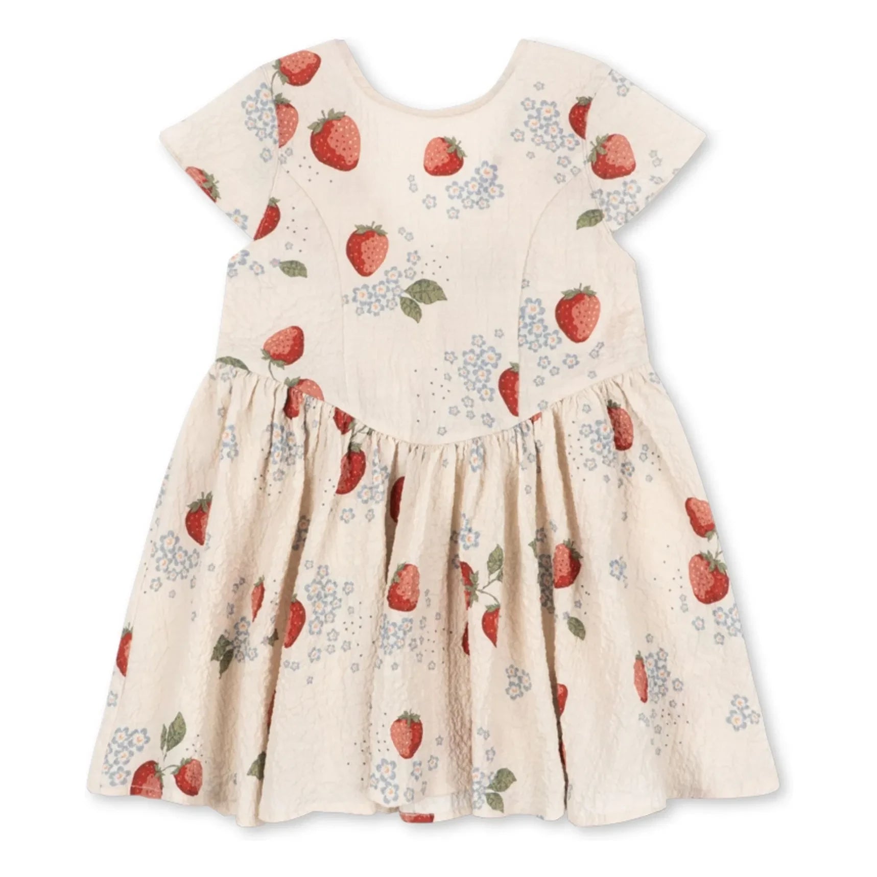Konges Sløjd - Ava Strawberry Organic Cotton Dress | Beige