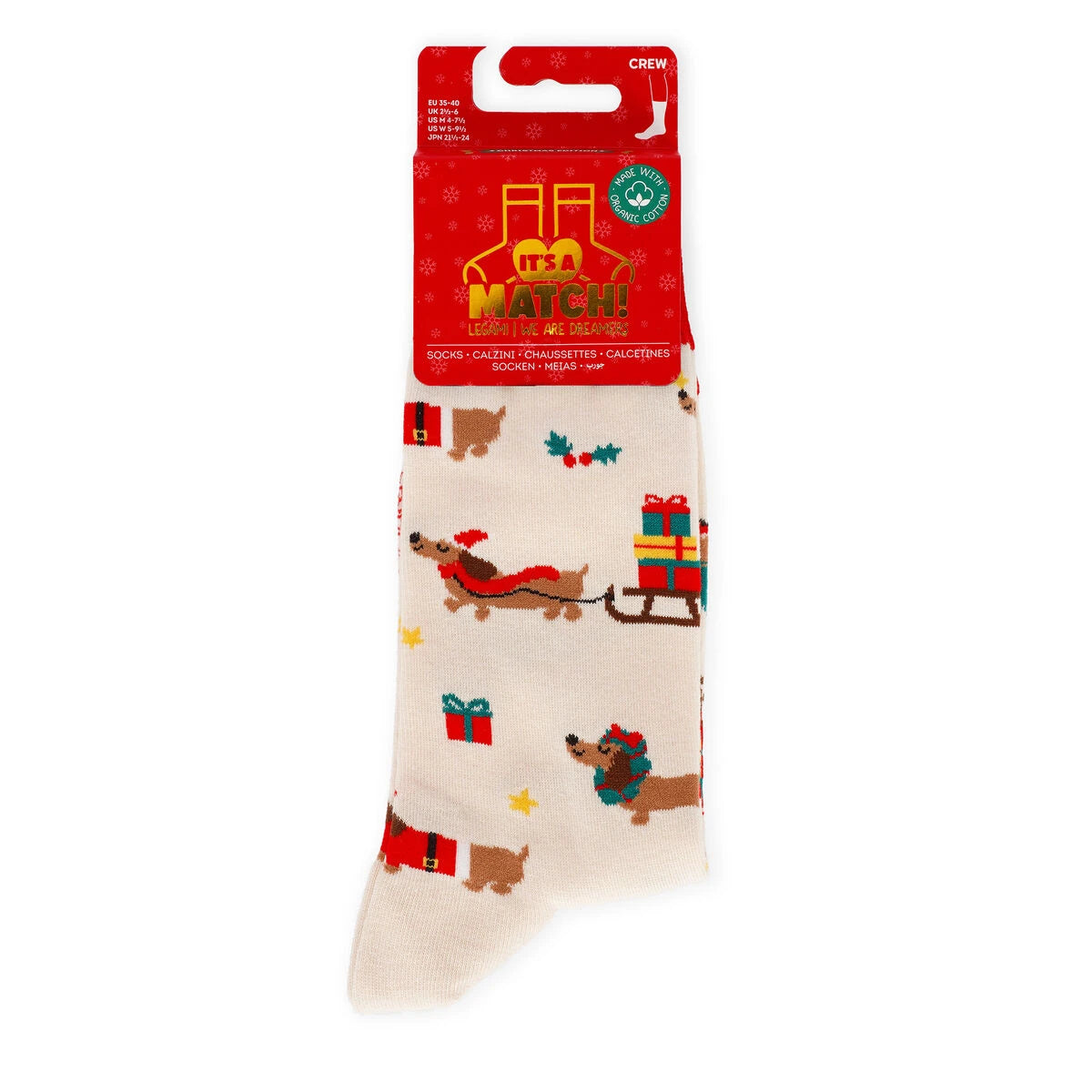 Legami - Christmas Socks Dachshund Size 41-47 - A Perfect Fit!