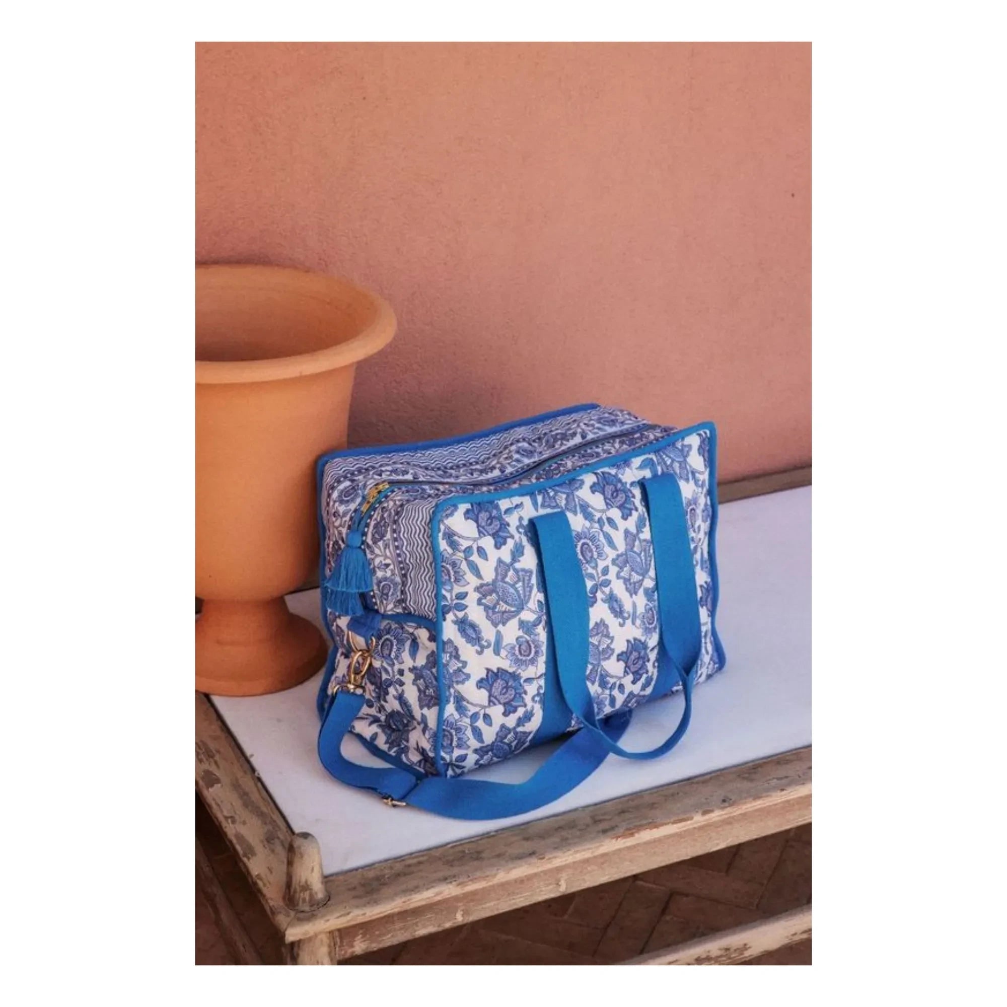 Louise Misha - Lilio Organic Cotton 36h Bag | Azure Blue