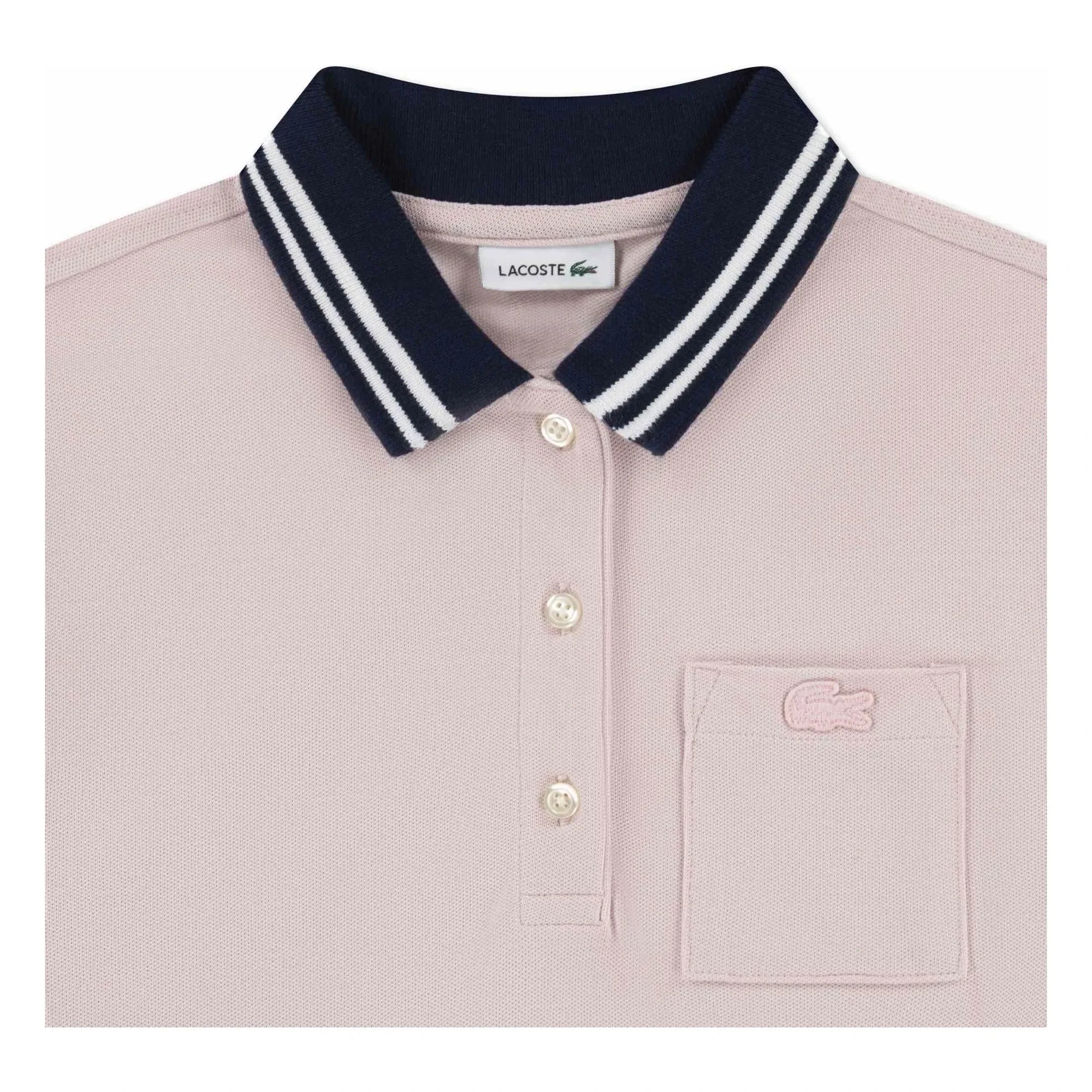 Lacoste - Organic Cotton Piqué Polo Dress | Pale Pink