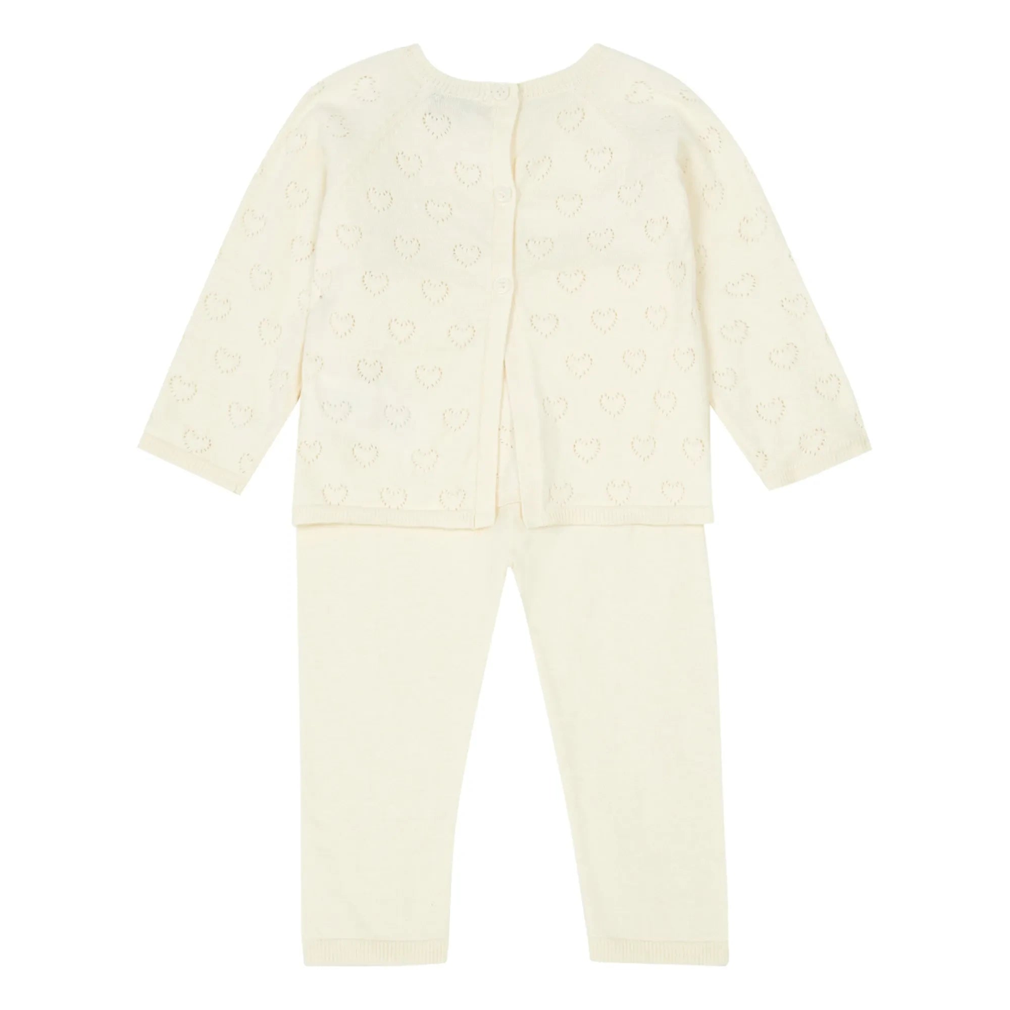 Bonton - Open Knit Sweater and Leggings | Ecru