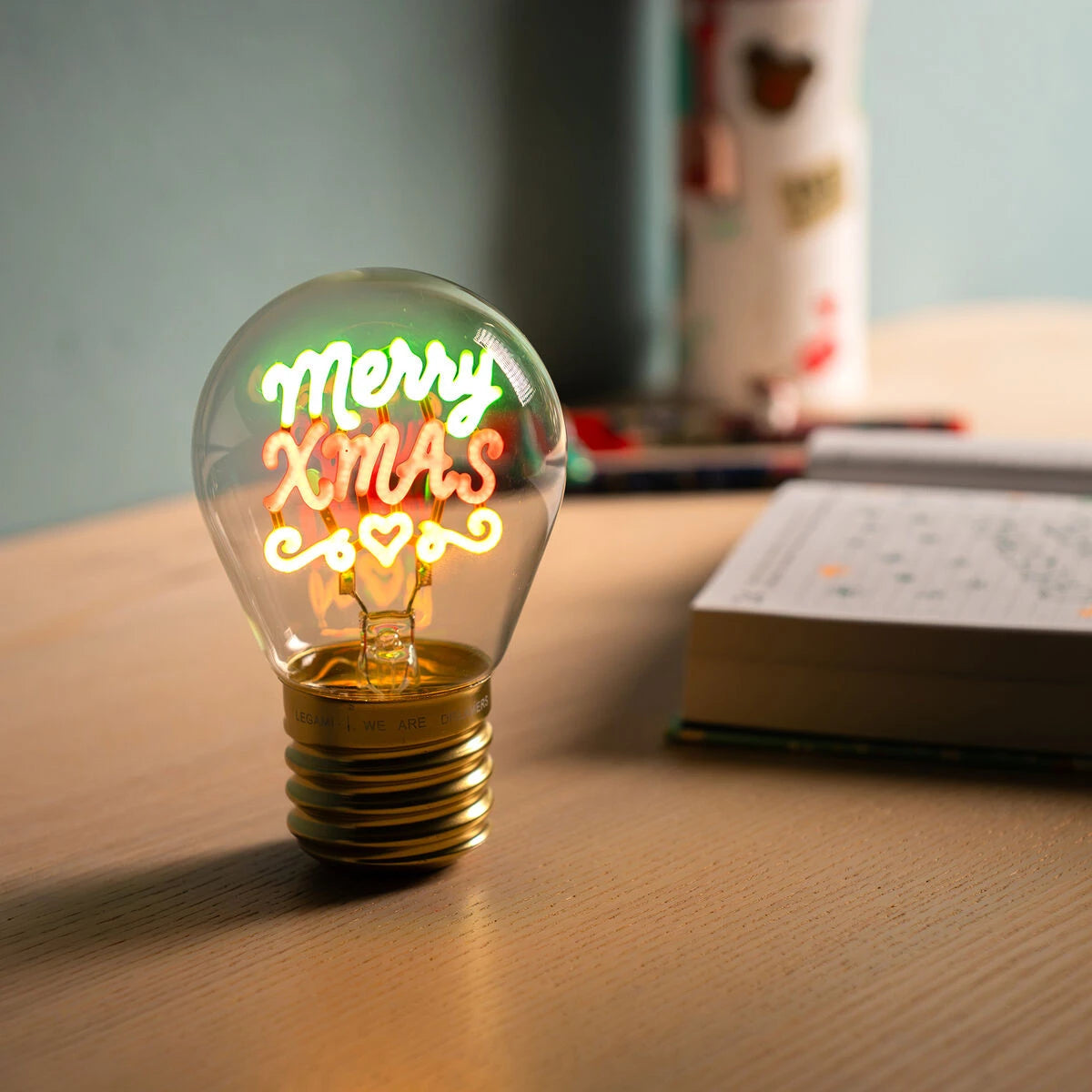 Legami - Merry Noel Noel Light Bulb Table Lamp - Bulb Fiction