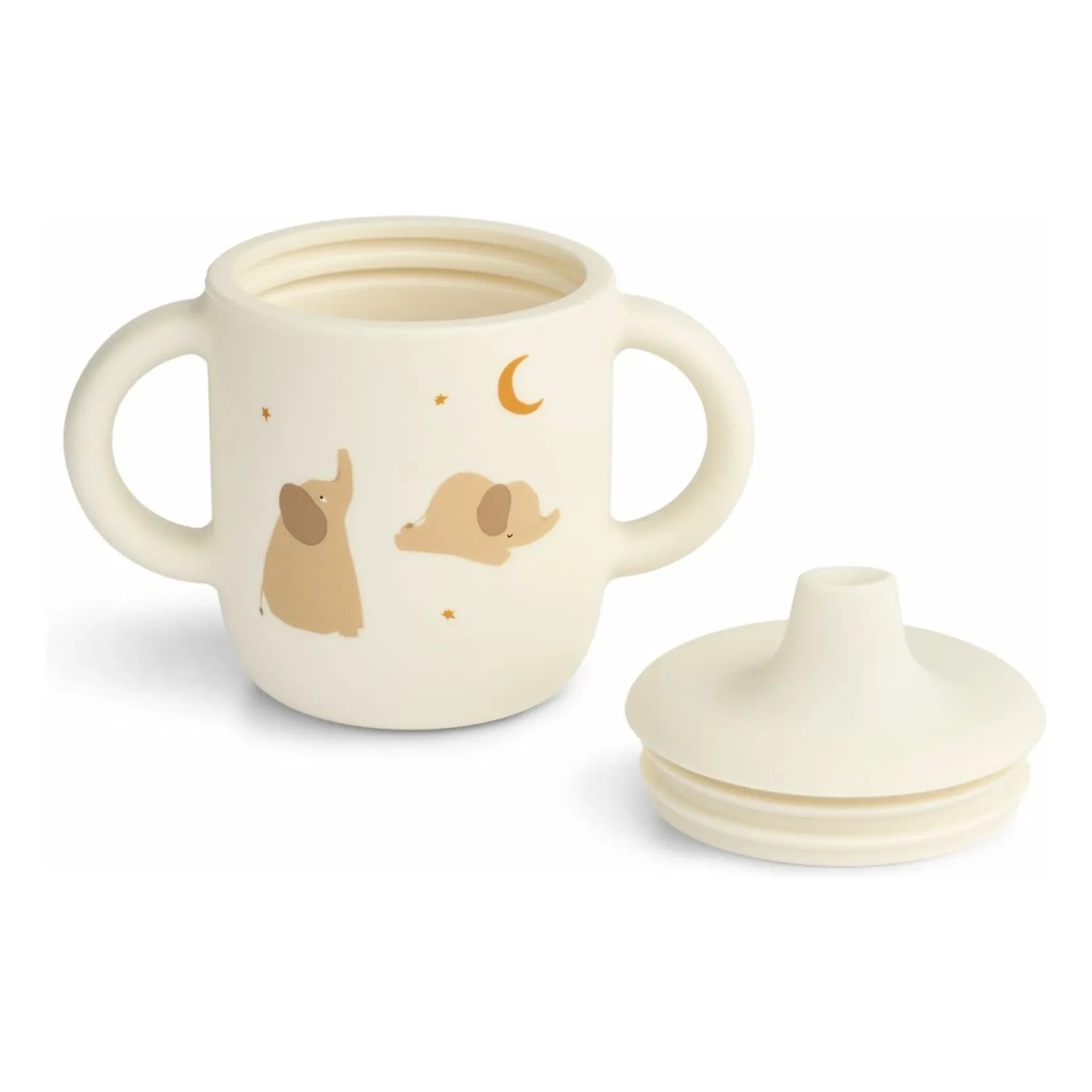 Liewood - Neil Silicone Training Cup | Elephant/Creme de la Creme
