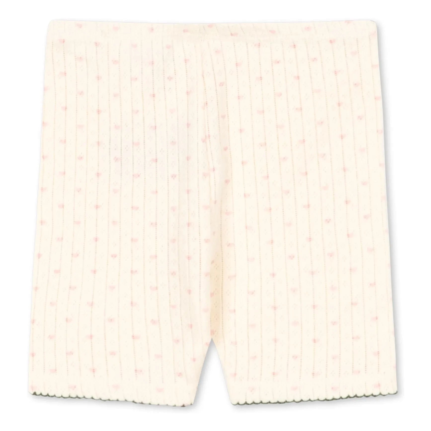 Konges Sløjd - Minnie Hearts Organic Cotton Bicycle Shorts | Ivory