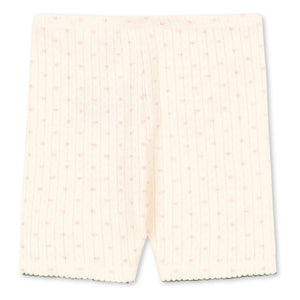 Konges Sløjd - Minnie Hearts Organic Cotton Bicycle Shorts | Ivory