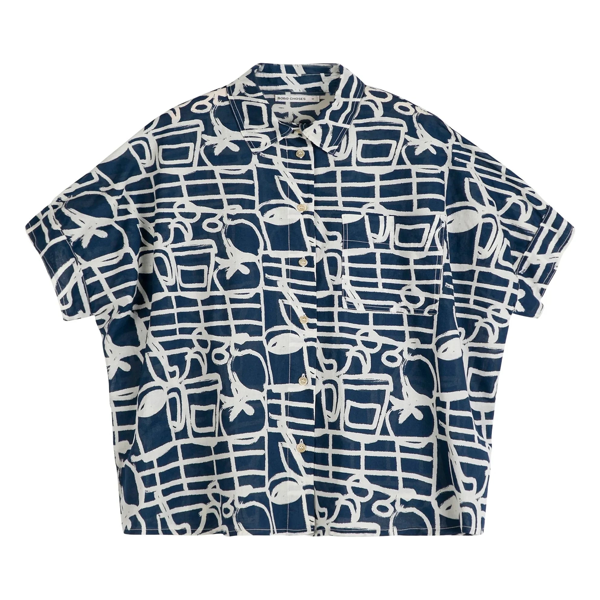 Bobo Choses - Cookery Festival Organic Cotton Shirt | Navy