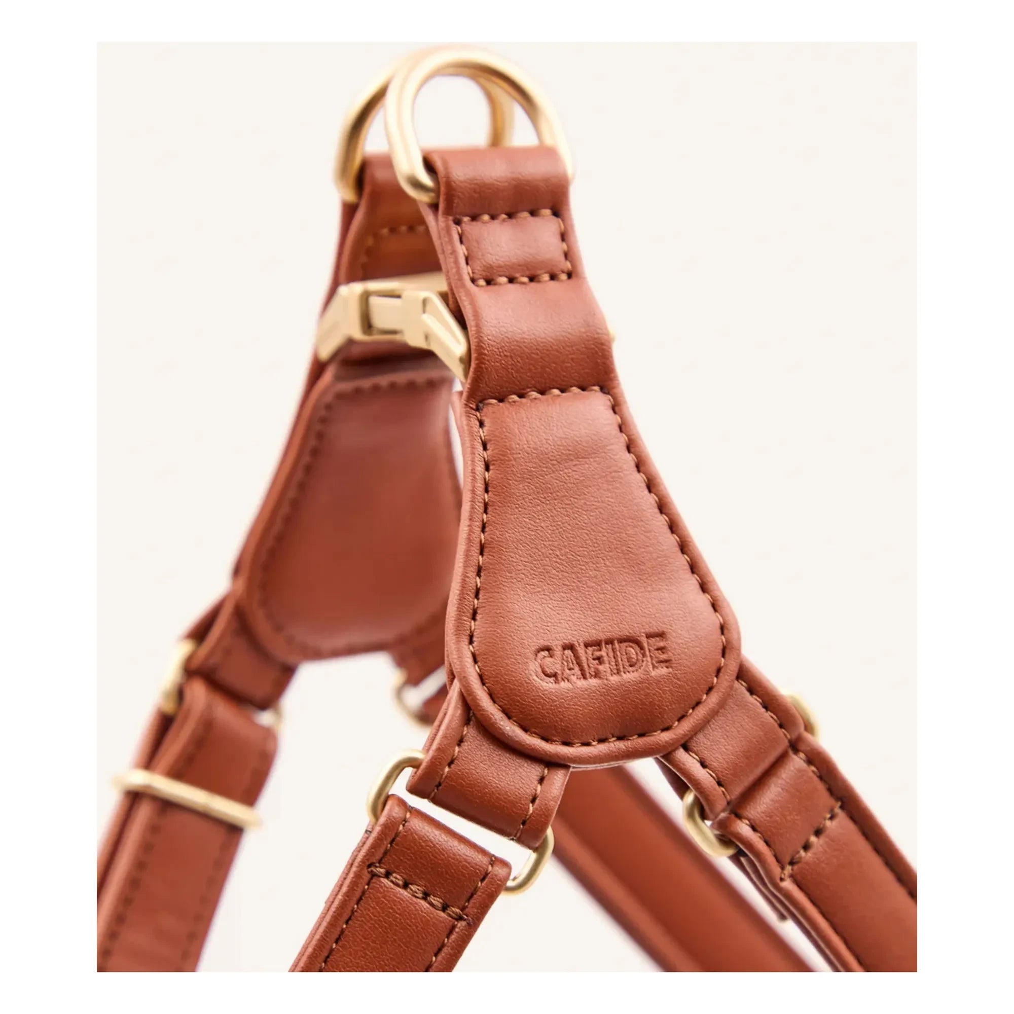 Cafide - Vegan Leather Dog Harness Step In | Brown