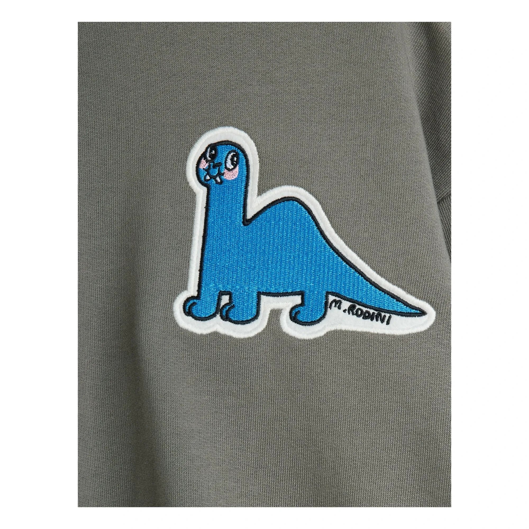 Mini Rodini - Sweat Dino Patch organik pamuk | Gri